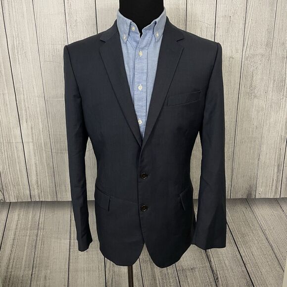 J. Crew Thompson 44R Blue 100% Wool 2-Button Dual-Vent Sports Coat - Picture 2 of 11